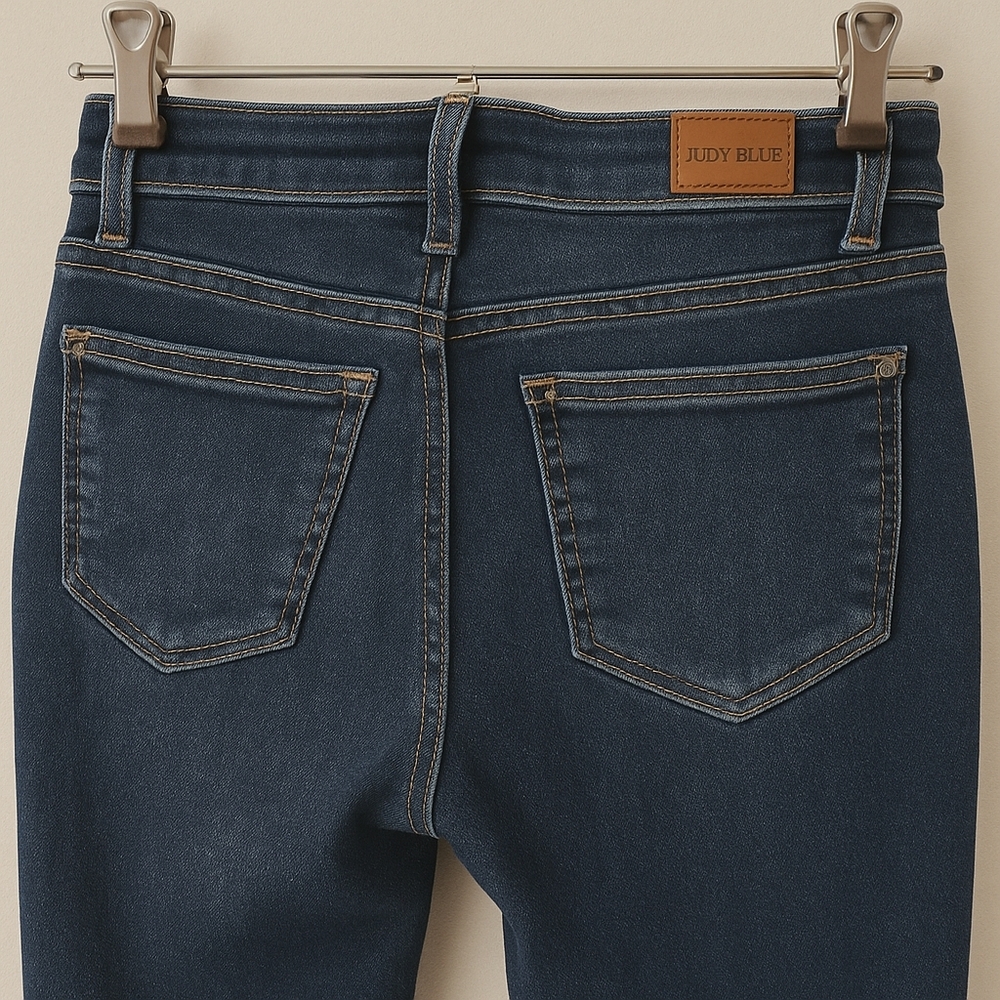 Judy Blue Size 5/27 Straight Fit Jeans JB82164DK Dark Wash Fall Winter - Picture 7 of 8